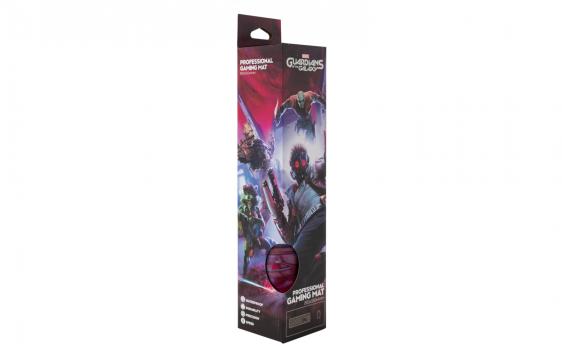 Bild på musmatta Guardians of the galaxy XL i färgerna Svart, Röd, Vit och Blå från Marvel mot vit bakgrund.