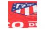 Bild på musmatta Atletico De Madrid i färgerna Blå, Röd och Vit mot vit bakgrund.