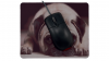 Trött hund framsida med mus